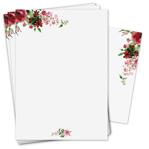Papel para Impressão DV-DESIGN Papel Impresso com Estampa Acuarela Vintage Flor easydruck24de - Papelaria - acuarela, vintage, flor