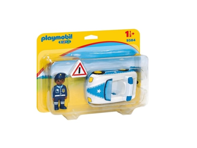 Playmobil 1.2.3 Polícia Carro de Polícia (Idade Mínima Recomendada: 5 anos) PLAYMOBIL - Conjuntos de brinquedos - polícia, carro, luzes, sons