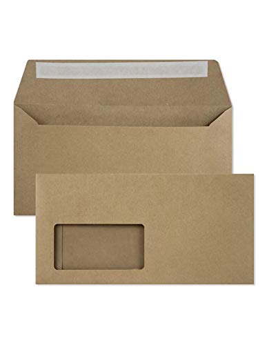 Netuno 100 envelopes DIN long 220x110mm Kraft paper 100g Netuno - Suprimentos de envio - 100 envelopes, DIN long, kraft paper, 220x110mm