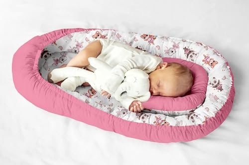 Berço de Viagem KOSPU Bebé (Algodão - Rosa) KOSPU - Móveis para bebês e crianças pequenas - algodão, rosa, confortável, fácil de usar