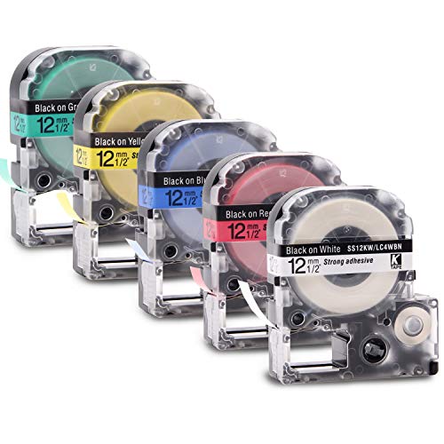 Etiquetadora LABELWELL 12mm x 8m (Cinzento) Labelwell - Fitas de etiquetas e recargas - 12mm x 8m, cinzento, tze12, transferência térmica
