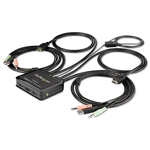 Chaveador Kvm STARTECH.COM SV211HDUA4K em Preto STARTECH - Acessórios de computador - 4k, 60hz, hdmi, controle remoto, áudio