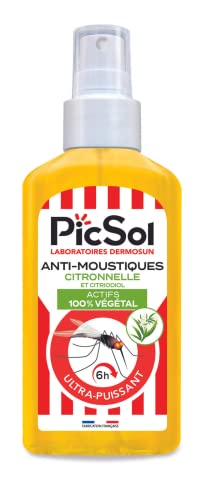 PIC SOL Repelente de Mosquito Spray Citronela e Citriodol 200 ml PicSol - Repelentes de insetos domésticos - citronela, citriodol, 200 ml, repelente de mosquito