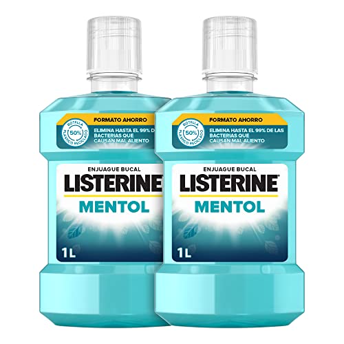 Enxaguante Bucal LISTERINE Mentol (2 x 1L) Listerine - Enxaguatório bucal - antibacteriano, 2 x 1L, mentol, higiene bucal