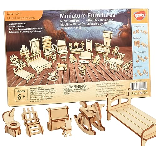 Kit de Construção BOHS Miniature Furniture BOHS - Brinquedos - construção, miniatura, mobiliário