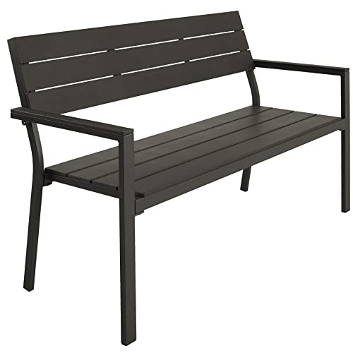 Banco de Jardim TECTAKE (Preto - Aço - 172x172x74 cm) TecTake - Móveis de exterior - preto, aço, 172x172x74 cm