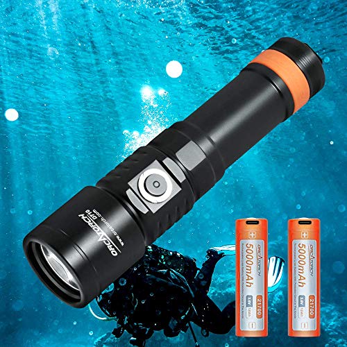 Lanterna Submarina Orcatorch D710 Impermeável Ip68 com Indicador de Bateria ORCATORCH - Lanterna e faróis - lanterna submarina, orcatorch d710, impermeável ip68, indicador bateria, lâmpada LED, alcance luz, 120 metros