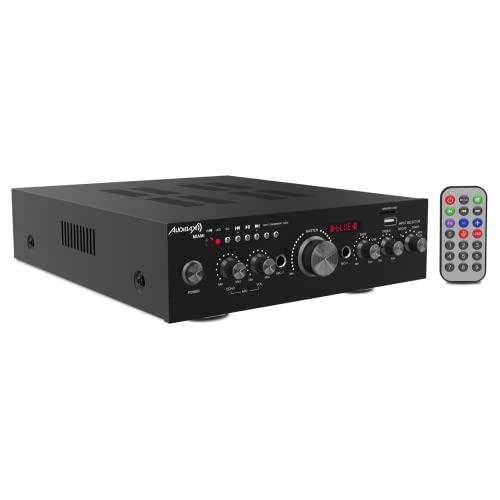 Amplificador Karaoke AUDIBAX com Controle Remoto Bluetooth (100 W) Audibax - Sistemas de karaokê - 200w, bluetooth, controle remoto, 2 canais estéreo