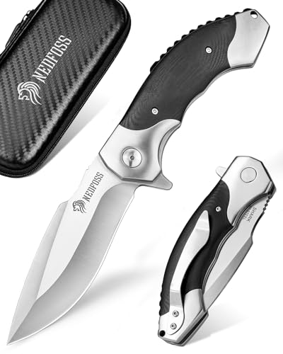 Nedfoss Pocket Knife Folding Blade D2 1.5 Inch Nedfoss - Facas de caça e sobrevivência - pocket knife, folding blade, d2 steel, corrosion-resistant, ergonomic handle