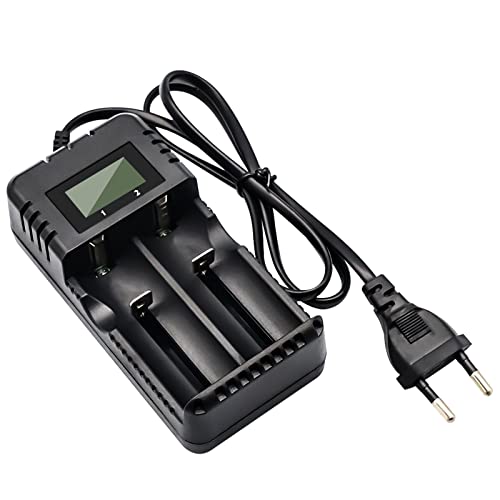 Carregador Bateria LCD 2 Ranuras (Compatibilidade: 26650 - 18650) Gbformat - Carregadores de bateria de uso geral - 2 ranuras, 26650, 18650, universal