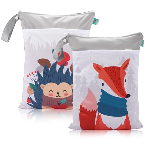 Saco de Fraldas LEIKURVO 2 Bolsas (Tamanho Único) Leikurvo - Roupa - 2 bolsas, 30x40cm, impermeável, fácil lavar
