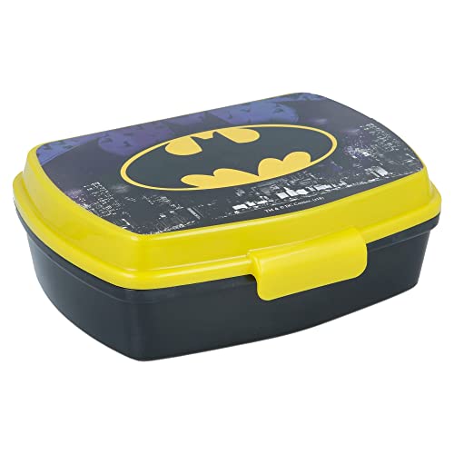 Lancheira BATMAN (Preto - Plástico - 5,5 x 16,5 x 11 cm) Stor - Lancheiras e sacos - plástico, Batman, preto, 5,5x16,5x11 cm