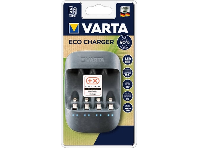 Carregador de Bateria VARTA Eco Charger Varta - Carregadores de bateria de uso geral - carregador, bateria, varta, eco charger, design moderno, ergonômico