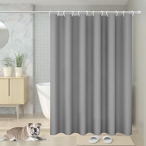 Cortina de Banho VINABO Cinzento (180x200 cm) Vinabo - Cortinas de chuveiro - vinil, 180x200 cm, impermeável, resistente ao mofo