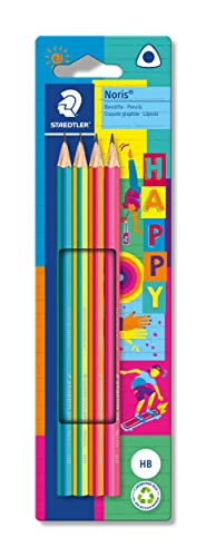 Lápis de Carvão STAEDTLER Happy Colours (Multicor - 4 Tabletas) Staedtler - Lápis - multicor, 4 tabletas, hb, traço médio