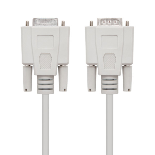 Cabo de Série NANOCABLE (RS232 - DB9 - Bege) NANOCABLE - Cabos de rede - rs232, db9, bege, 6m