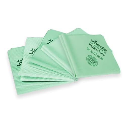 Escova de Limpeza VILEDA PROFESSINAL Bayeta Purmicro Active Verde (5 unidades) Vileda Professional - Panos de limpeza de loja e panos de limpeza de uso geral - bayeta, purmicro active, verde, escova
