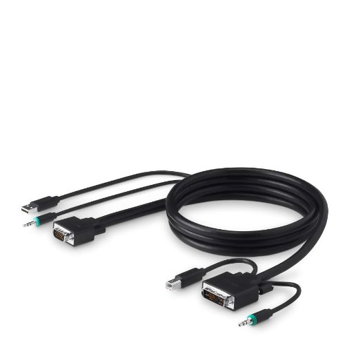 Adaptador BELKIN (USB A e VGA - DVI e USB B - 3 m) LINK CABLE STORE - Cabos de áudio e vídeo - usb a, vga, dvi, usb b, 3m