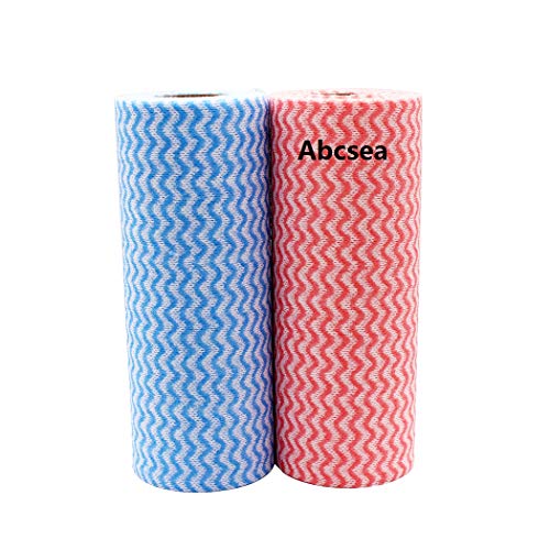 Toalha de Cozinha ABCSEA 2 ROLLOS DE TRAPOS Abcsea - Panos de limpeza de loja e panos de limpeza de uso geral - toalha, cozinha, abcsea, 2 rolos