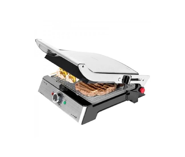 Barbecue Elétrico Cecotec Rockngrill Pro 2000W Cecotec - Torradeiras e grelhadores - 2000w, antiaderente, fechoamento 180°