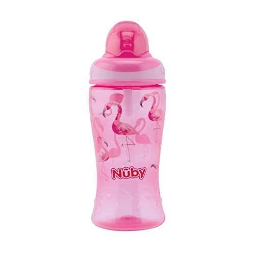 Garrafa de Água NUBY Flip It (Rosa - Vidro - 360 ml) Nuby - Downloads de música digital - vidro, 360 ml, amovível, válvula