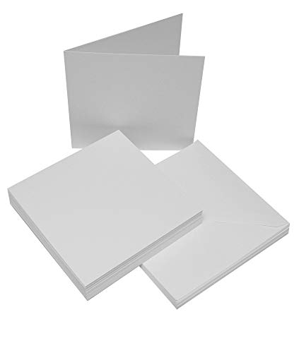 Moldura CRAFTSUK 25 Tarjetas Brancas e Capas Crafts UK - Envelopes - cartão reciclável, 25 molduras, branco, capas