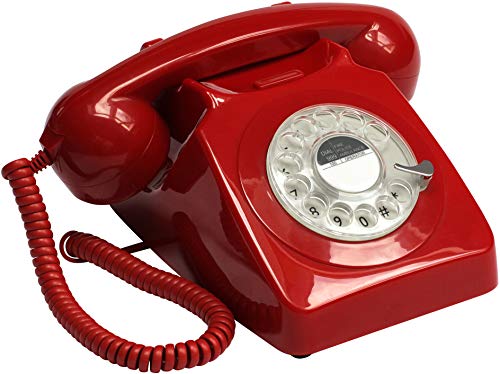 Telefone sem fio GPO Retro Rotary Dial Phone Gpo - Telefones com fios - sem fio, retro, disco rotativo