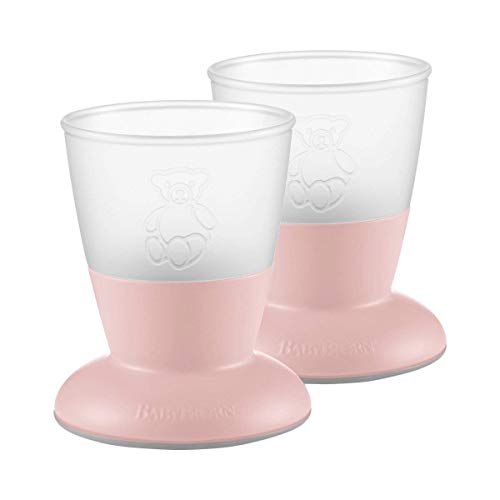 Baby Bjorn Glass Bottle 2 Unidades Cor de Rosa Pastel BabyBjörn - Canecas - vidro, ergonômico, 2 unidades, cor de rosa pastel
