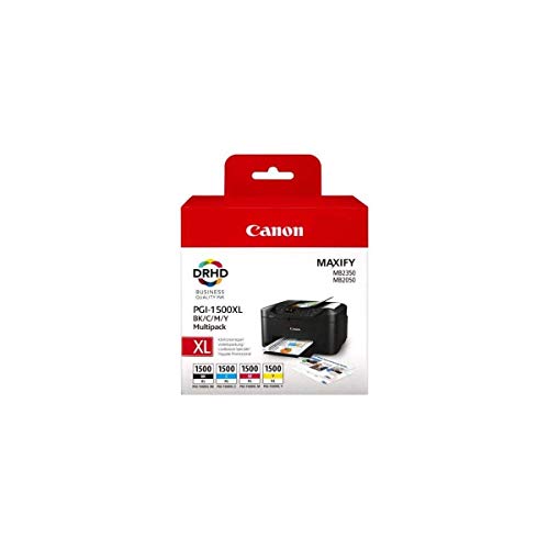 Tinteiro CANON Pgi-1500Xl 4 Unidades Original Preto Ciano Magenta Amarelo Canon - Cartuchos de toner e jato de tinta - preto, ciano, magenta, amarelo, 9 ml