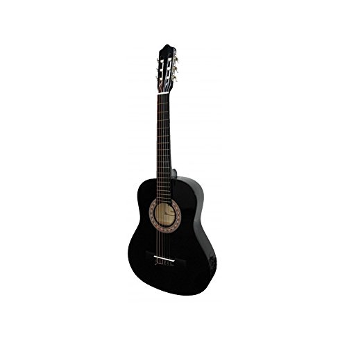 Guitarra de Brincar RC GUITARROS C6NE (Preto - 75cm) Rocio - Guitarras - preto, 7,5cm, linden, arce tingido