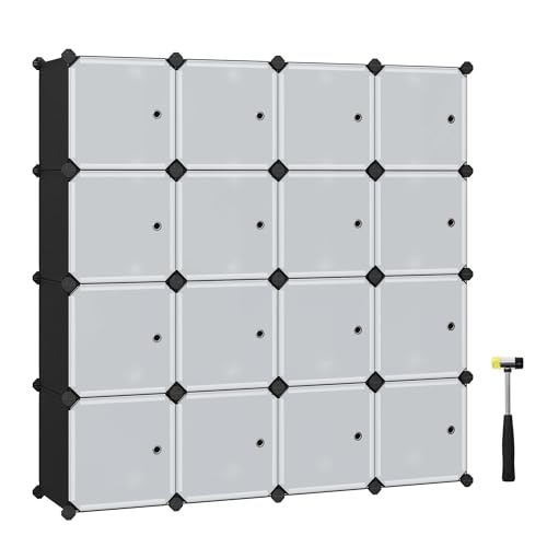 Armário de Arrumação SONGMICS com Prateleiras (Branco - 42.5x28.5x125cm) SONGMICS - Prateleiras industriais - 10 kg, metal, plástico, 42.5x28.5x125cm
