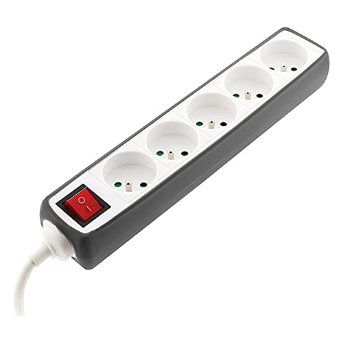 Extensão Elétrica ZENITECH (5 Tomadas - Tipo F - 1.8 m) Hbf - Fios e cabos elétricos - 5 tomas, tipo f, 1.8 m, proteção calor