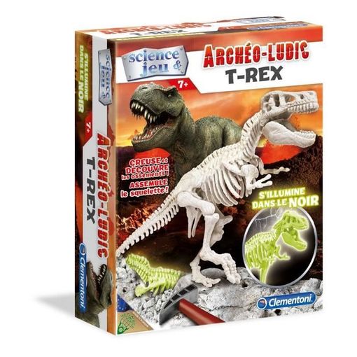 Jogo Educativo CLEMENTONI Arqueoludic - T-Rex CLEMENTONI - Brinquedos - educativo, t-rex, esqueleto, instrumentos