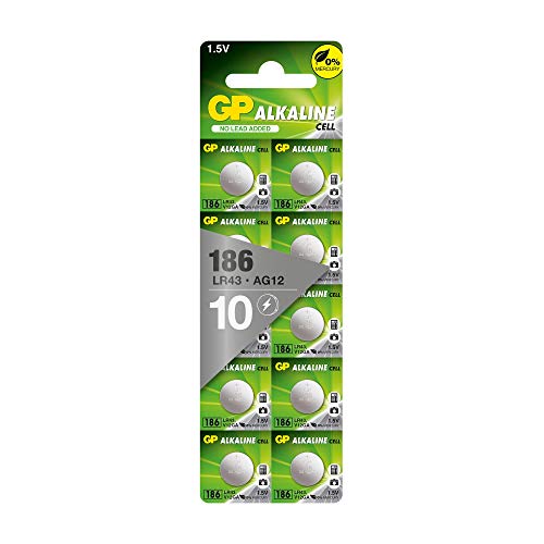 GP Batteries Alkaline Cell 1041018610 pilha não recarregável (Consumível Imagem e Som) GP - Baterias - alcalino, lr43, 1,5v, 10 unidades