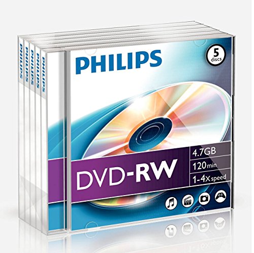 Philips Dvd Rw Dn4S4J05F/00 Unidade de Disco Ótico Philips - Mídias vazias - 4.7 gb, 120 min, 4x, dvd+rw