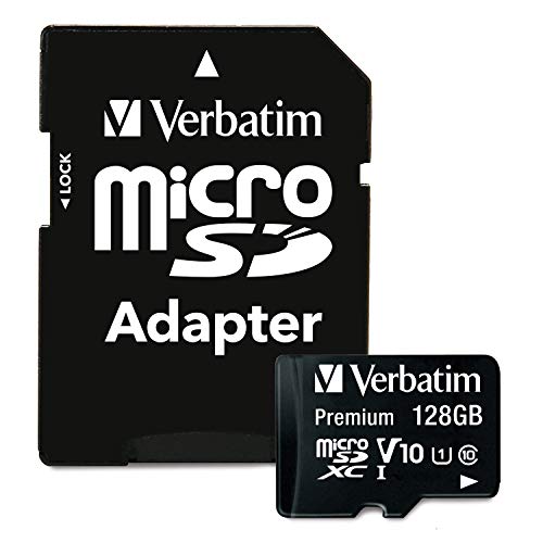 Cartão de Memória VERBATIM Premium (128 GB) Verbatim - Cartões de memória flash - 128 GB, MicroSDXC, Classe 10, 45 MB/s
