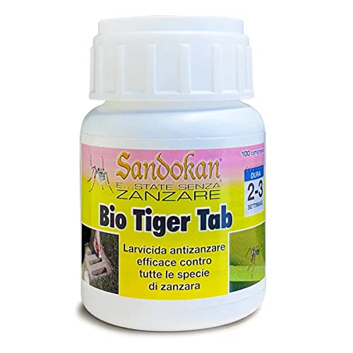 Sandokan Bio Tiger Tab 50 Unidades de 2 Unidades Euroequipe - Pesticidas - filtro lavável, depósito 0.5l, escova para pó, adaptadores