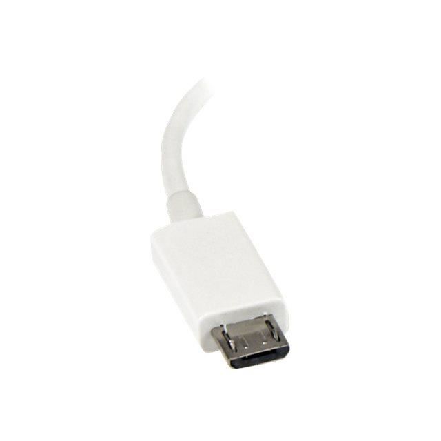 Cabo Adaptador StarTech.com UUSBOTGW USB-A Micro-USB-B Branco STARTECH - Terminais e conectores de fio - usb a, micro-usb b, branco