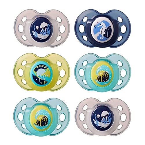 Tommee Tippee Chupetas de Noite (18-36 meses) Tommee Tippee - Cuidados com a higiene oral - borracha natural, 18-36 meses, suaves macias