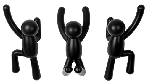 Conjunto de 3 Ganchos para Chapéus UMBRA Buddy Umbra - Ganchos de utilidade - 3 ganchos, resina branca, design original