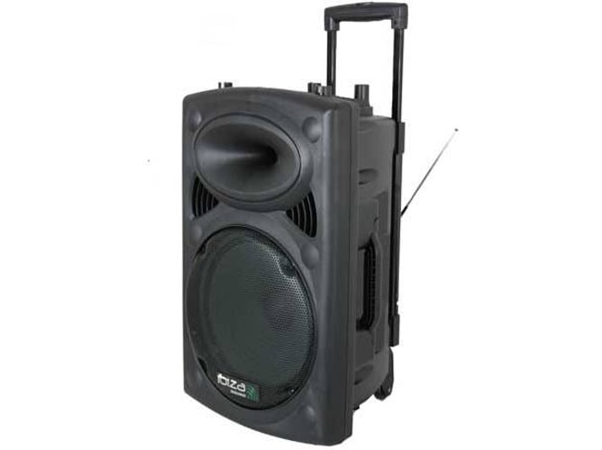Coluna Ibiza Port15VHF-BT | Preto (Colunas) Ibiza - Sistemas de sonorização pública - subwoofer, bateria, 12V, 220-240V