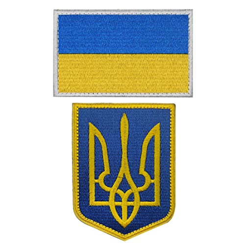 Insignias Táticas Bandeira Ucrânia 2 Pcs Ohrong - Tecidos - táticas, bandeira ucrânia, 2 pcs