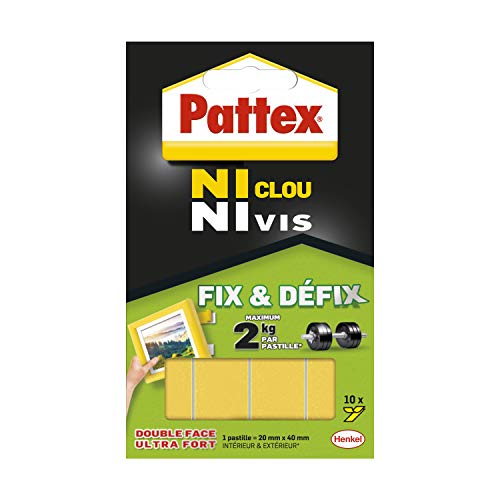 Fixador de Pregos e Parafusos PATTEX Ni Clou Ni Vis Fix & Défix Pattex - Cola e adesivos de hardware - fixador, pregos, parafusos, pattex