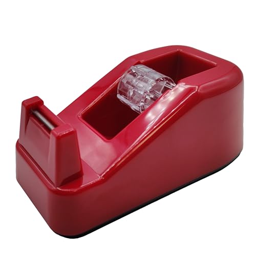 Dispensador de Fita Adesiva RAYLU Paper Vermelho Raylu Paper - Dispensadores de fita - fita adesiva, papel vermelho, compacto, anti-salpicos