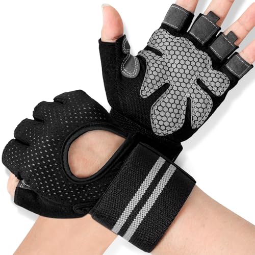 Luvas Fitness Unisexo KUOGAS Preto (S) KUOGAS - Luvas e mitenes - poliuretano, preto, universal, 80g
