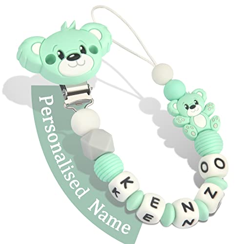 Porta-Chupetas YOLNKOS 2 em 1 com Nome Teddy Yolnkos - Cuidados com a higiene oral - porta chupetas, 2 em 1, nome teddy