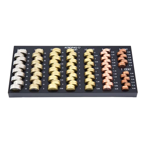 Caixa de Arrumação Moneda Euro 30.6X14.9X2.2Cm ACROPAQ - Gavetas e bandejas de dinheiro - plástico, branco, preto, compartimento