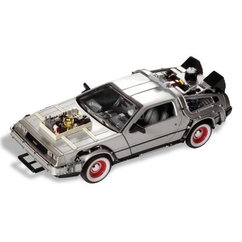 Carro Colecionável GOLIATH Back To The Future DeLorean Welly - Modelos em escala - coleção, escala 1/24, portas abertas, 18 cm