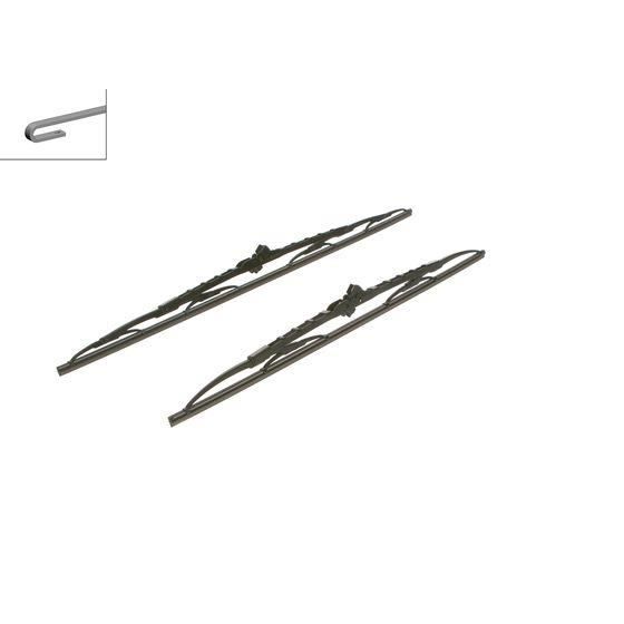 Escova Limpa-Para-Brisas BOSCH 3397009002 Bosch - Peças e acessórios para janelas de veículos automotores - plástico, preto, amarelo