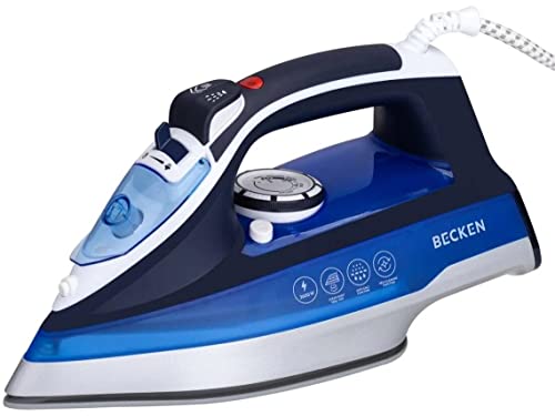Ferro a Vapor BECKEN 2600W (Jato vapor: 100 g/min - Base: Cerâmica) BECKEN - Ferros de engomar - 2600w, jato vapor 100g/min, base cerâmica